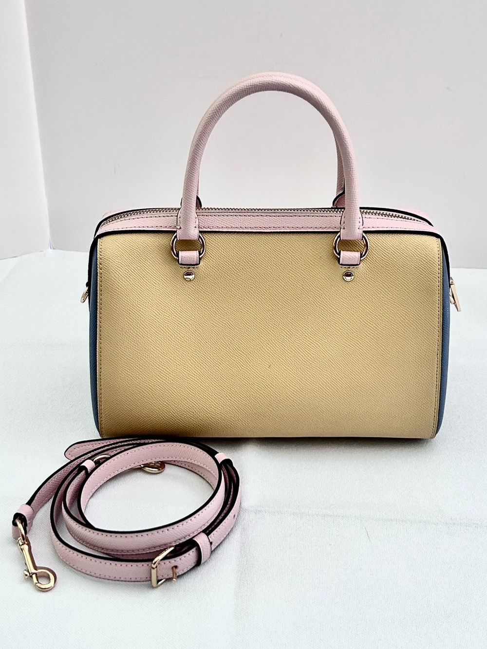 Coach Rowan Colorblock Structured Satchel Crossbody Strap C3428 10.5”x6.25” EUC - Picture 4 of 16